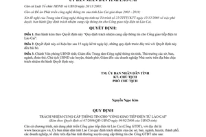 Quyết định 07/2006/QĐ-UBND cung cấp thông tin cho Cổng giao tiếp điện tử