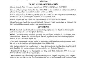Quyết định 04/2006/QĐ-UBND kế hoạch kinh tế xã hội và ngân sách nhà nước 2006