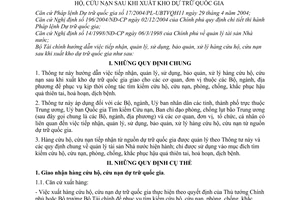 Thông tư 09/2006/TT-BTC hướng dẫn tiếp nhận quản lý, sử dụng, bảo quản, xử lý hàng cứu hộ, cứu nạn sau xuất kho dự trữ quốc gia