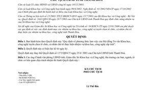 Quyết định 357/QĐ-UBND năm 2006 phương thức làm việc Hội đồng Tư vấn khoa học