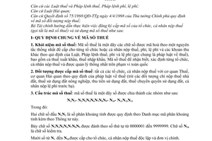 Thông tư 10/2006/TT-BTC mã số đối tượng nộp thuế hướng dẫn thi hành Quyết định 75/1998/QĐ-TTg