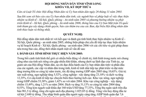 Nghị quyết 21/2006/NQ-HĐND thực hiện kế hoạch Kinh tế - Xã hội Quốc phòng