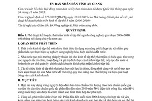 Quyết định 07/2006/QĐ-UBND phát triển kinh tế tập thể nông nghiệp An Giang