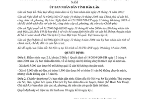 Quyết định 06/2006/QĐ-UBND bổ sung định biên cán bộ không chuyên trách ở cơ sở Đăk Lăk