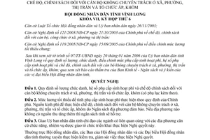 Nghị quyết 25/2006/NQ-HĐND Quy định số lượng chức danh hệ số phụ cấp sinh hoạt