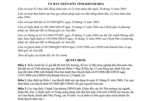 Quyết định 14/2006/QĐ-UBND điều chỉnh hệ số giá đất để tính bồi thường