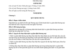 Nghị định 20/2006/NĐ-CP hướng dẫn Luật Thương mại về kinh doanh dịch vụ giám định thương mại