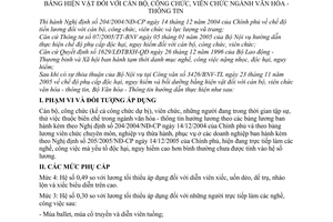 Thông tư 26/2006/TT-BVHTT hướng dẫn thực hiện chế độ phụ cấp độc hại, nguy hiểm bồi dưỡng hiện vật CBCNVC ngành văn hóa - thông tin