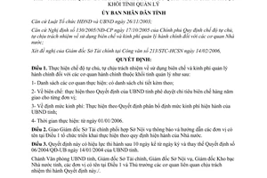 Quyết định 19/2006/QĐ-UBND tự chủ tự chịu trách nhiệm về sử dụng biên chế kinh phí Bình Định
