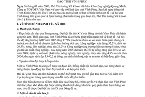 Thông báo 37/2006/TB-VPCP ý kiến chỉ đạo Phó Thủ tướng Vũ Khoan với lãnh đạo tỉnh Vĩnh Phúc