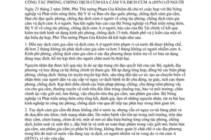Thông báo 41/2006/TB-VPCP kết luận Phó Thủ tướng Phạm Gia Khiêm họp giao ban công tác phòng chống dịch cúm gia cầm dịch cúm A (H5N1)