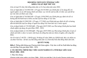 Nghị quyết 25/2006/NQ-HĐND Chương trình Giảm nghèo và đề án Xuất khẩu lao động