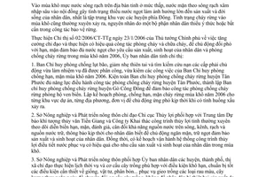 Chỉ thị 05/2006/CT-UBND phòng chống hạn mặn cháy rừng năm 2006