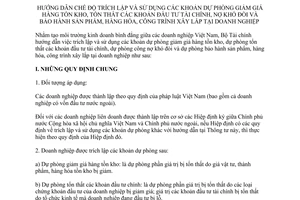 Thông tư 13/2006/TT-BTC trích lập sử dụng khoản dự phòng giảm giá hàng tồn kho tổn thất khoản đầu tư TC nợ khó đòi BHSP-HH công trình xây lắp DN