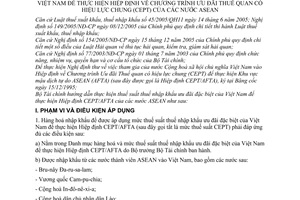 Thông tư 14/2006/TT-BTC hướng dẫn thực hiện thuế suất thuế nhập khẩu ƯĐĐB Việt Nam thực hiện Hiệp định CEPT nước ASEAN