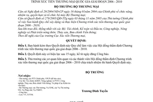 Quyết định 12/2006/QĐ-BTM Quy chế làm việc Hội đồng thẩm định Chương trình xúc tiến thương mại quốc gia -2010