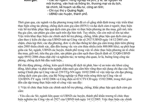 Công văn 441/UBND-NN-TN tiếp tục thực hiện công tác phòng, chống dịch cúm gia cầm (H5N1) và đại dịch cúm ở người