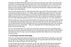 Công văn 475/TS-NTTS phát triển nuôi tôm chân trắng