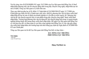 Công văn 928/TCHQ-KTTT thuế nhập khẩu phương tiện vận tải chuyên dùng nằm trong dây chuyền công nghệ, nhập khẩu tạo tài sản cố định