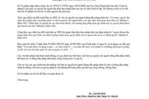 Công văn 770/STP-BTTP giá trị pháp lý của giấy ủy quyền