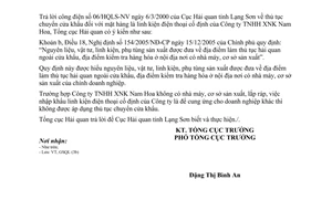 Công văn 987/TCHQ-GSQL thủ tục chuyển cửa khẩu mặt hàng là linh kiện điện thoại cố định Công ty TNHH xuất nhập khẩu