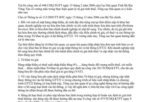 Công văn 1009/TCHQ-KTTT vướng mắc trong thực hiện quản lý trị giá tính thuế