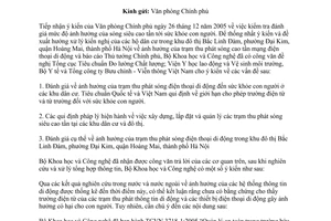 Công văn 616/BKHCN-KHCNN kiến nghị phản ánh của hộ dân khu đô thị Bắc Linh Đàm