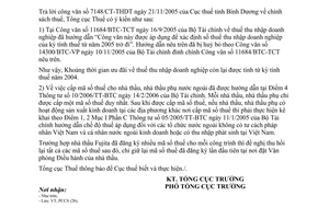 Công văn 1045/TCT-PCCS chính sách thuế