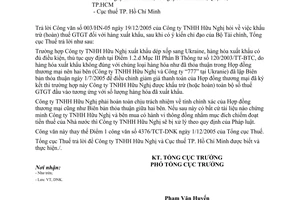 Công văn 1082/TCT-DNK khấu trừ (hoàn) thuế GTGT hàng xuất khẩu