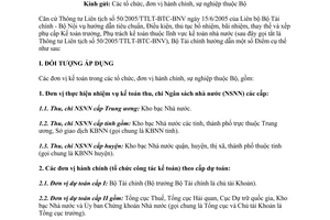 Công văn 4048/BTC-TCCB thực hiện thông tư liên tịch 50/2005/TTLT-BTC-BNV