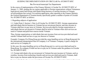 Official Dispatch No. 1108/TCT-DTNN guiding the implementation of Circular