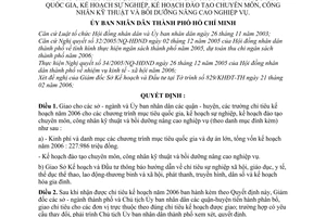 Quyết định 32/2006/QĐ-UBND  chỉ tiêu kế hoạch 2006 chương trình mục tiêu quốc gia, kế hoạch sự nghiệp,đào tạo chuyên môn,nâng cao nghiệp vụ