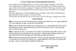 Quyết định 34/2006/QĐ-UBND giao chỉ tiêu biên chế hành chính, sự nghiệp 2006
