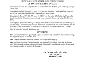 Quyết định 11/2006/QĐ-UBND Chiến lược phát triển thị trường hội nhập kinh tế quốc tế An Giang