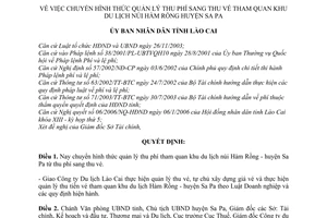 Quyết định 12/2006/QĐ-UBND chuyển hình thức quản lý thu phí sang thu vé