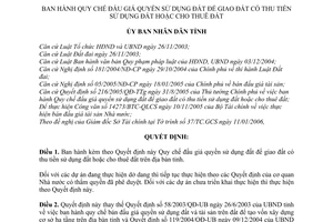 Quyết định 23/2006/QĐ-UBND Quy chế đấu giá quyền sử dụng đất để giao đất