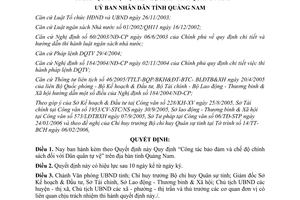 Quyết định 11/2006/QĐ-UBND chế độ chính sách dân quân tự vệ Quảng Nam