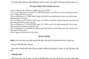 Quyết định 18/2006/QĐ-UBND thu phí đấu thầu, đấu giá