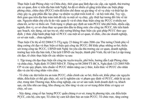 Chỉ thị 07/2006/CT-UBND tăng cường công tác phòng cháy chữa cháy Nghệ An