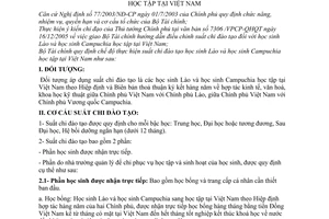 Thông tư 16/2006/TT-BTC quy định chế độ suất chi đào tạo học sinh Lào Campuchia học tập Việt Nam