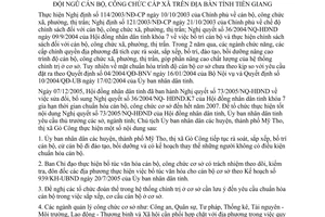 Chỉ thị 07/2006/CT-UBND đào tạo bồi dưỡng chuẩn hóa đội ngũ cán bộ công chức cấp xã Tiền Giang
