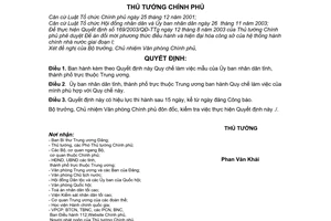 Quyết định 53/2006/QĐ-TTg Quy chế làm việc mẫu Ủy ban nhân dân tỉnh, thành thuộc Trung ương