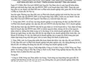 Thông báo 32/TB-UBND ý kiến kết luận Phó Chủ tịch UBND tỉnh Nguyễn Văn Đảm cuộc họp Ban Đổi mới Phát triển doanh nghiệp tỉnh An Giang