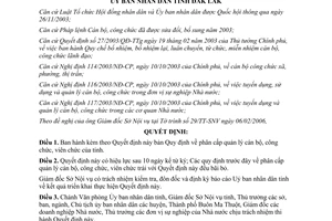 Quyết định 10/2006/QĐ-UBND phân cấp quản lý cán bộ, công, viên chức