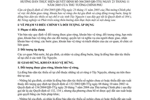 Thông tư 17/2006/TT-BNN thí điểm giao rừng khoán bảo vệ rừng hộ gia đình cộng đồng buôn, làng đồng bào dân tộc thiểu số Tây nguyên