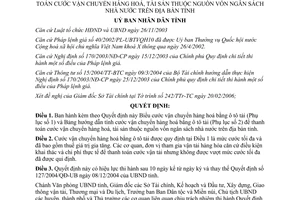 Quyết định 29/2006/QĐ-UBND cước vận chuyển hàng hoá bằng ô tô tải