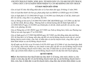 Quyết định 05/2006/QĐ-UBND số lượng mức phụ cấp cán bộ không chuyên trách Tuyên Quang