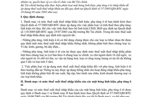 Thông tư 19/2006/TT-BTC hướng dẫn phân loại mặt hàng linh kiện, phụ tùng ô tô