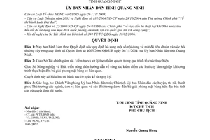 Quyết định 788/2006/QĐ-UBND bổ sung nội dung mật độ tiêu chuẩn