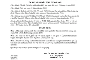 Quyết định 10/2006/QĐ-UBND chương trình Bảo vệ và Phát triển nguồn lợi thuỷ sản